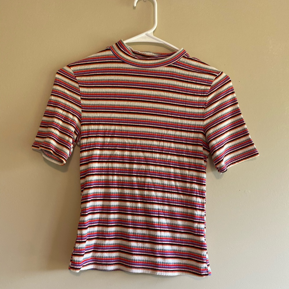 stripped fitted tee
